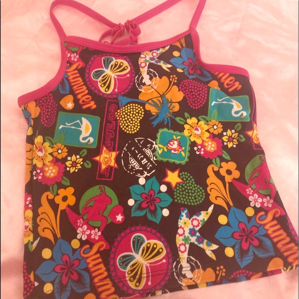 Toddler Girls Swim Top multicolor